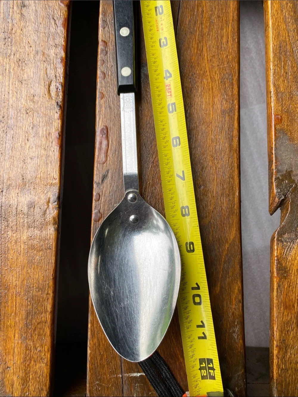 Vintage EKCO Forge Stainless Steel Serving Spoon 12